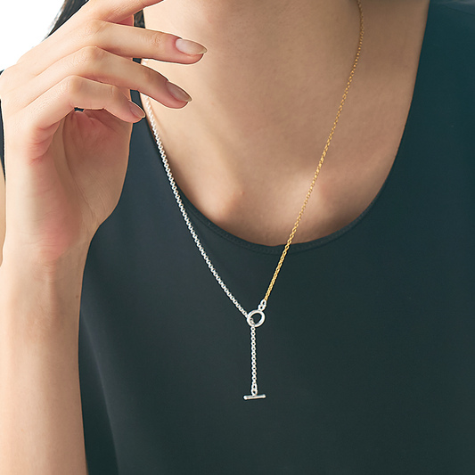 Bicolor Line Neckless