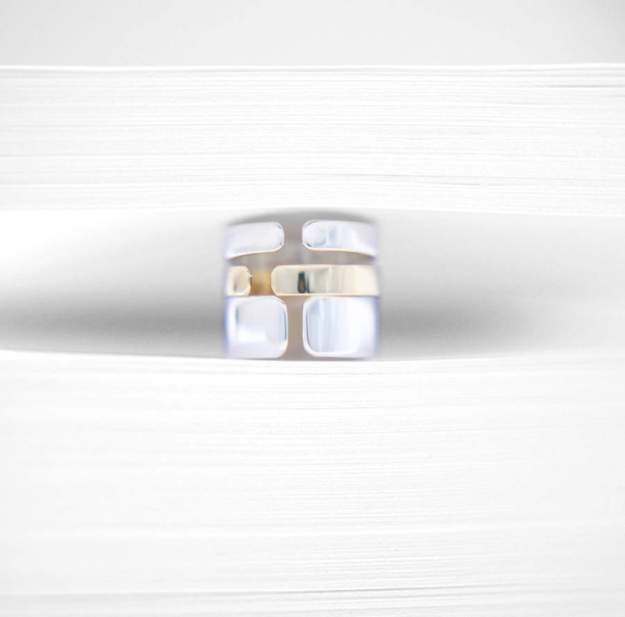 Arc #1 - Cuff Ring_SV925--Arc #1 - Cuff Ring_K18YG--Arc #2 - Cuff Ring_SV925